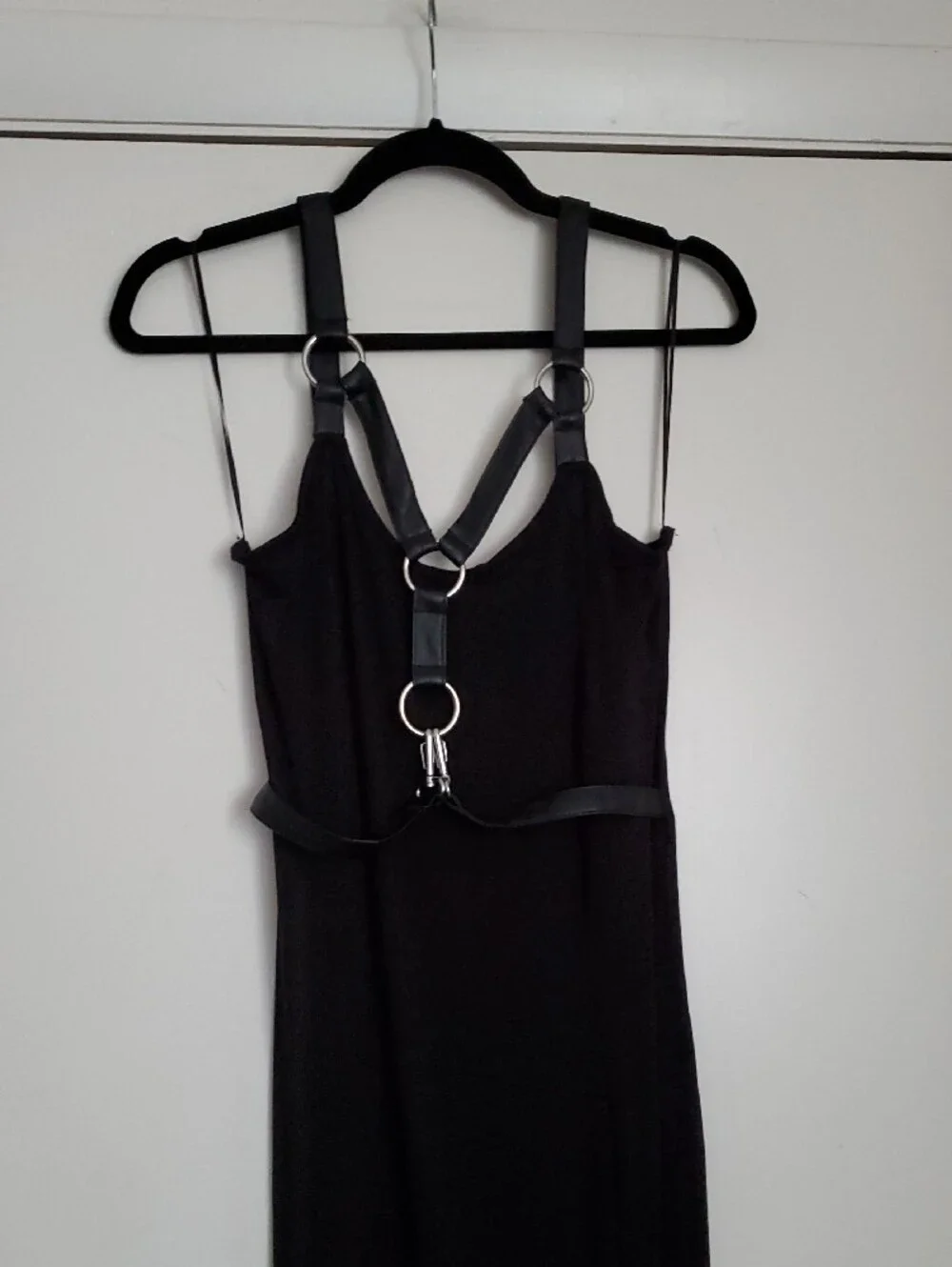 Killstar Black Maxi Dress with O-Ring Harness Detail - Picture 3 of 16